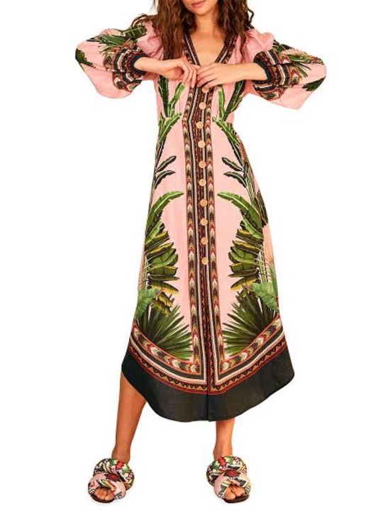 FARM Rio Dresses & Skirts - FARM RIO
Amazonia Forest Button-front Maxi Dress